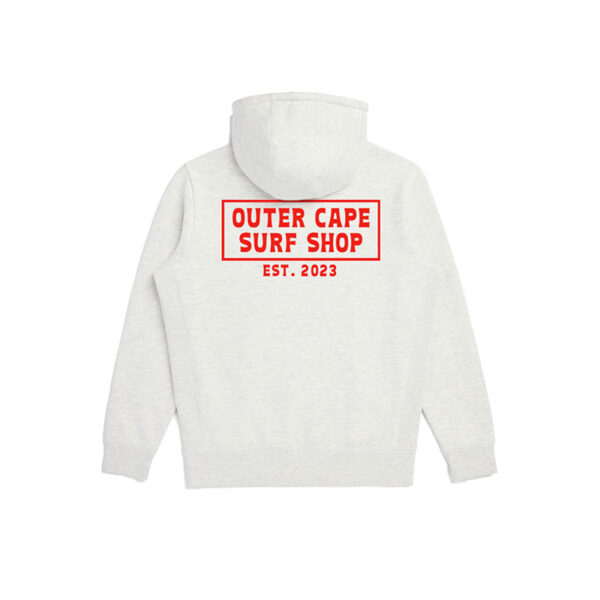 Outer Cape Wave Original Favorites Hoodie - Ash Heather / Red